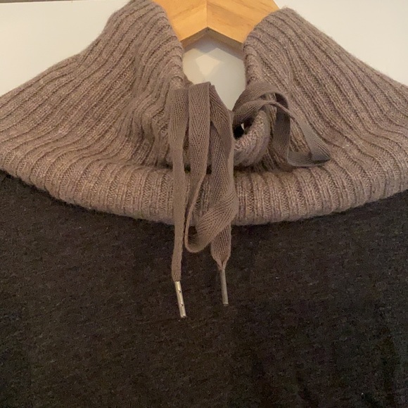 Loft Charcoal To with taupe collar. It has a side Zipper never worn. - Picture 2 of 8